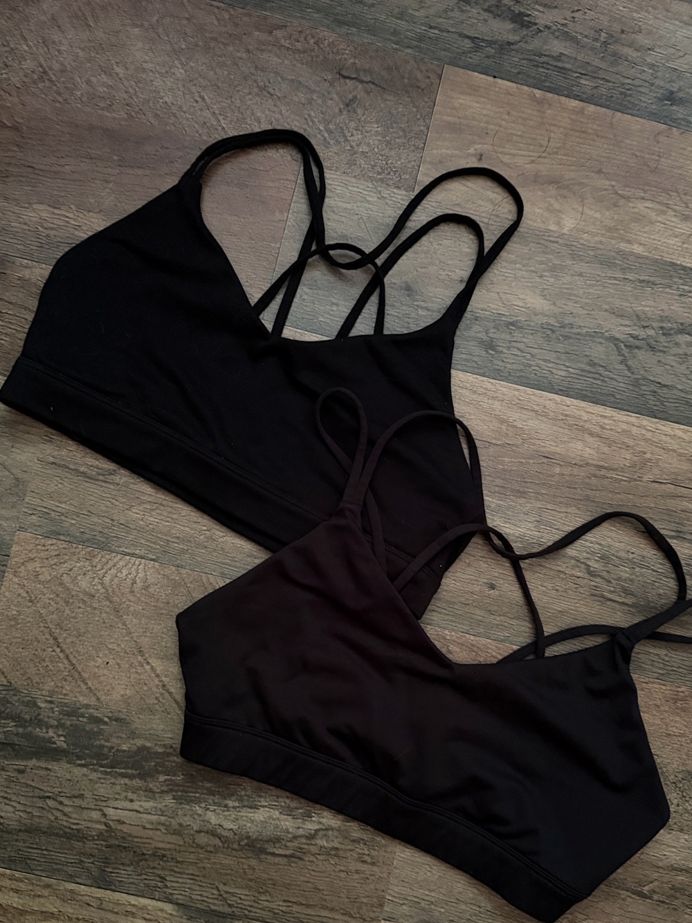 Old Navy Black Strappy Comfort Sports Bras Medium - Bundle of Two No Pads